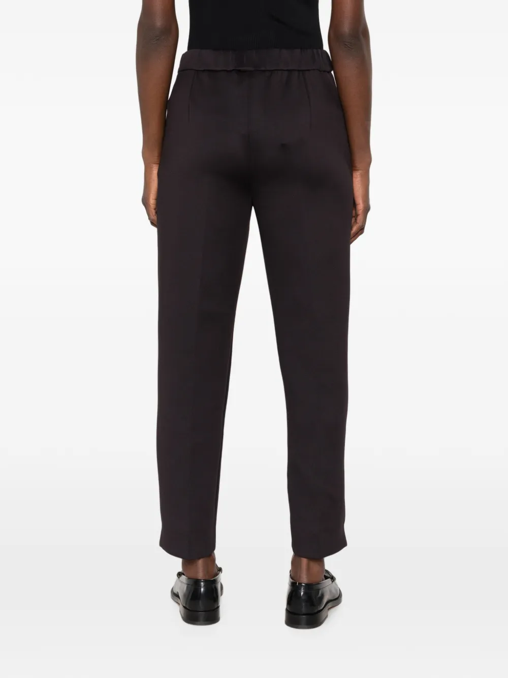 Max Mara Feroce slim-fit broek met elastische tailleband Zwart