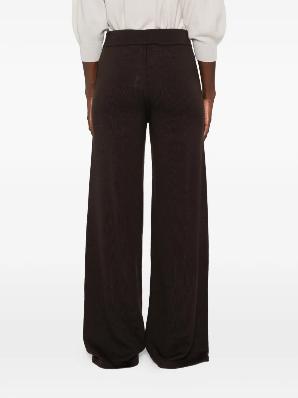 Max Mara MMLGabarra fijngebreide broek Bruin