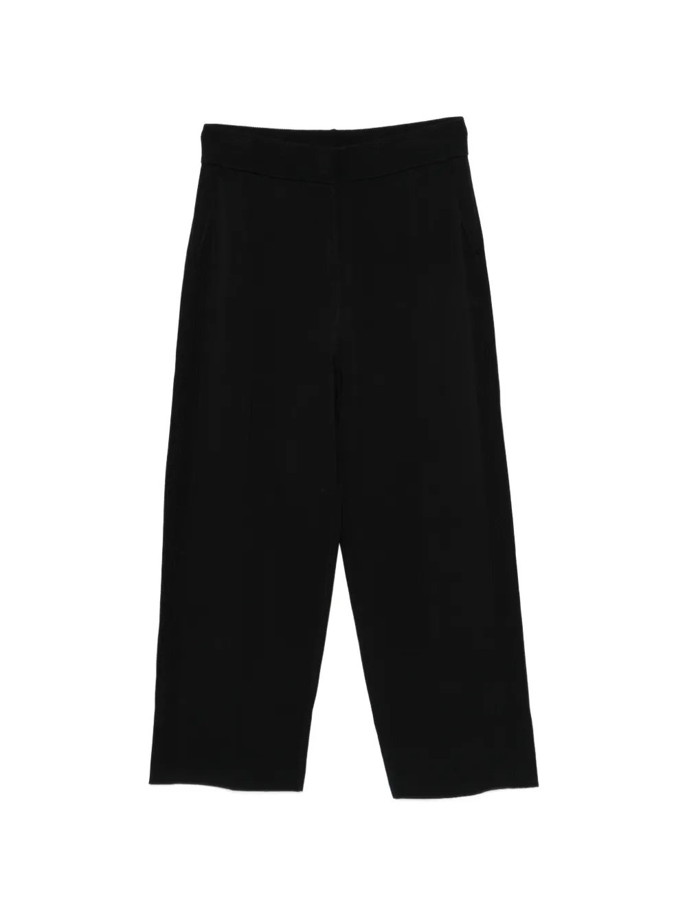 Marina Rinaldi ribbed-knit wide-leg trousers