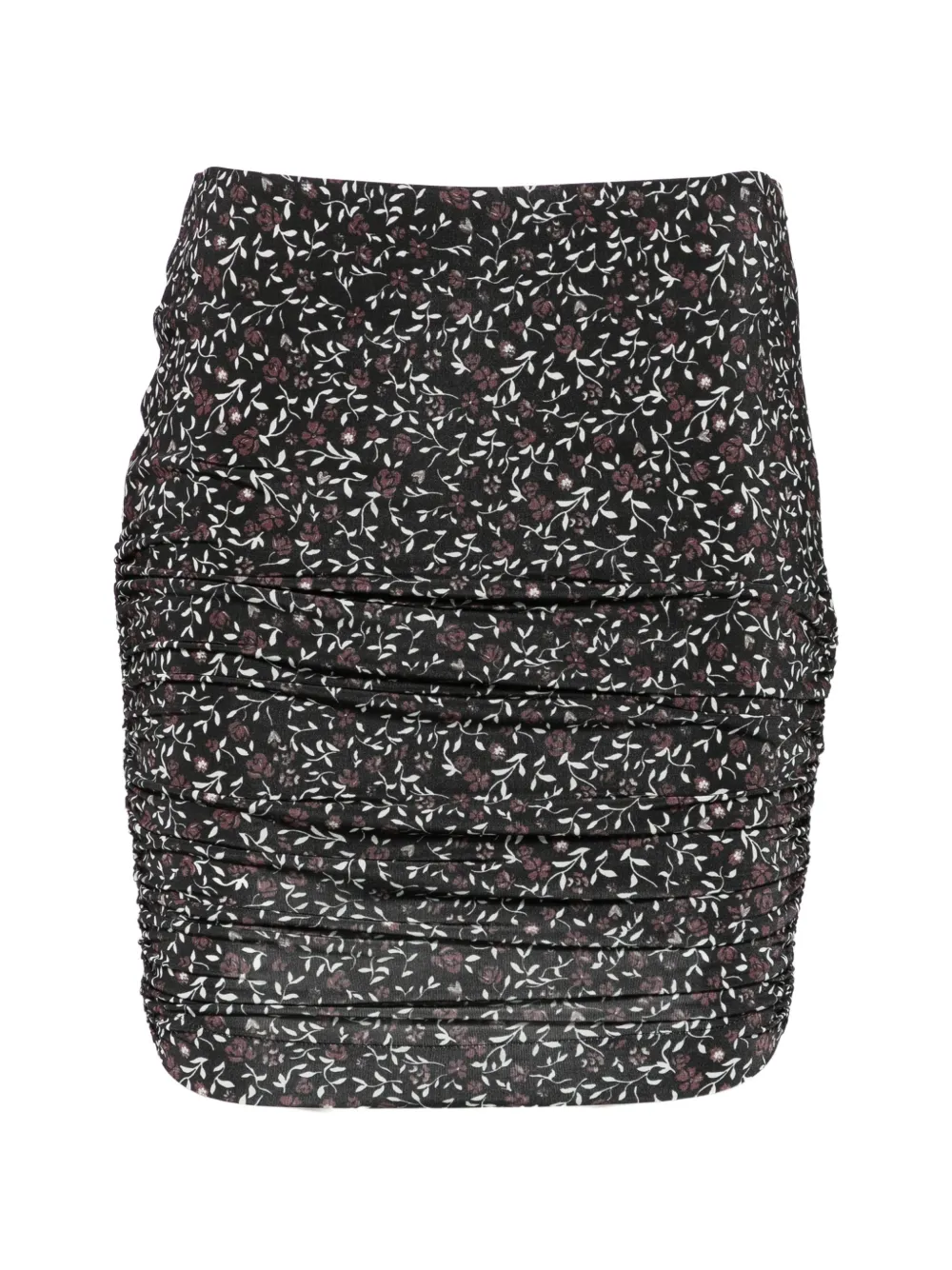 MAR DE MARGARITAS floral-print ruched mini skirt