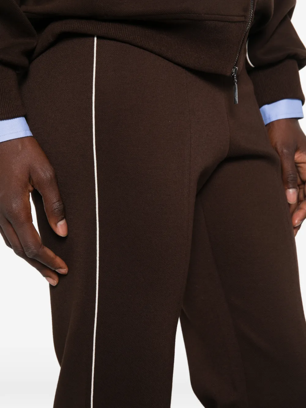 Max Mara MMLFumetto broek met zijstreep Bruin