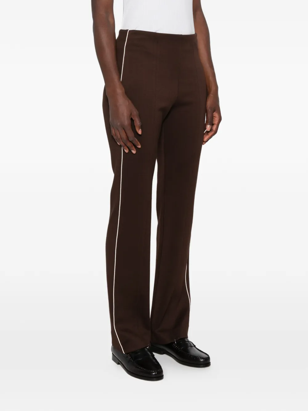 Max Mara MMLFumetto broek met zijstreep Bruin