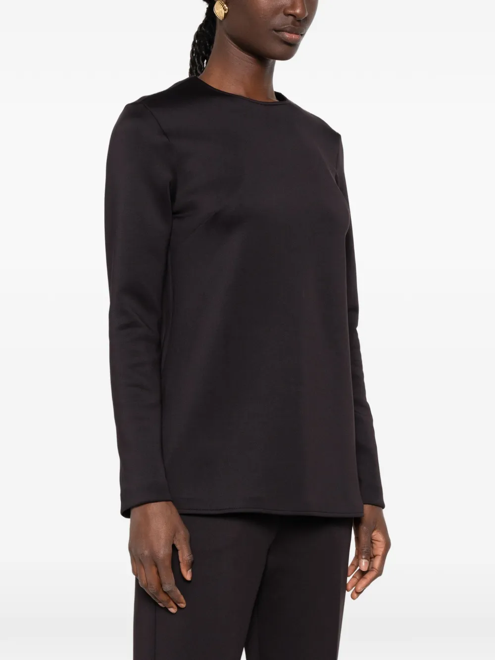 Max Mara Fuxia top met lange mouwen Zwart