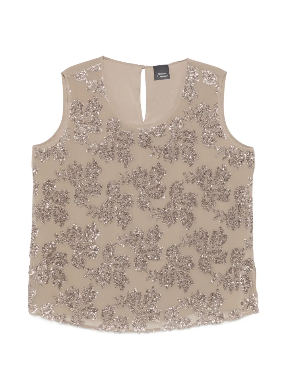 Marina Rinaldi Gioiosa sequin-embellished sleeveless top