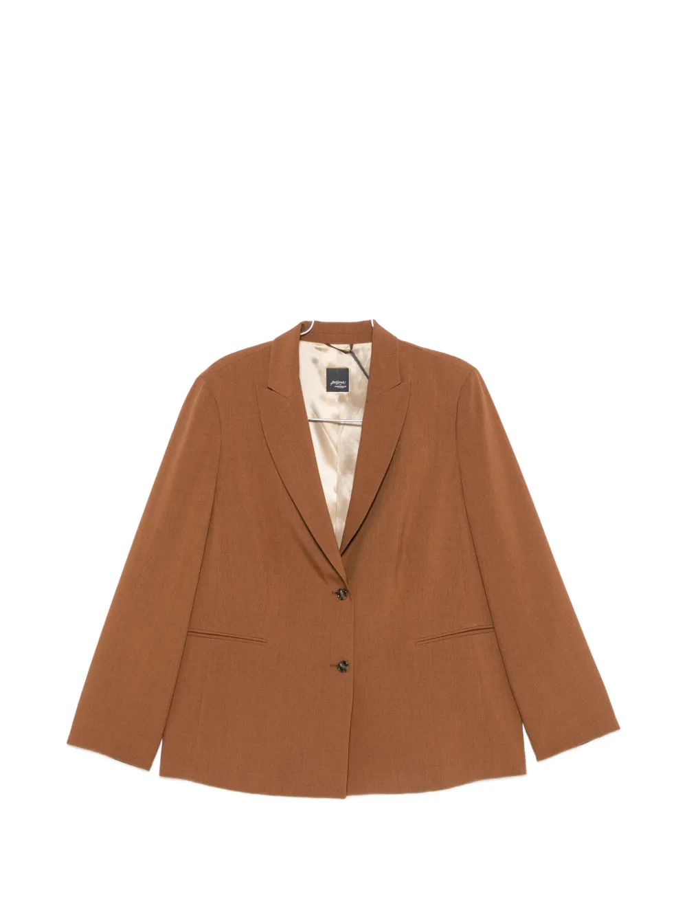 Marina Rinaldi Padana single-breasted peak-lapels blazer - Braun