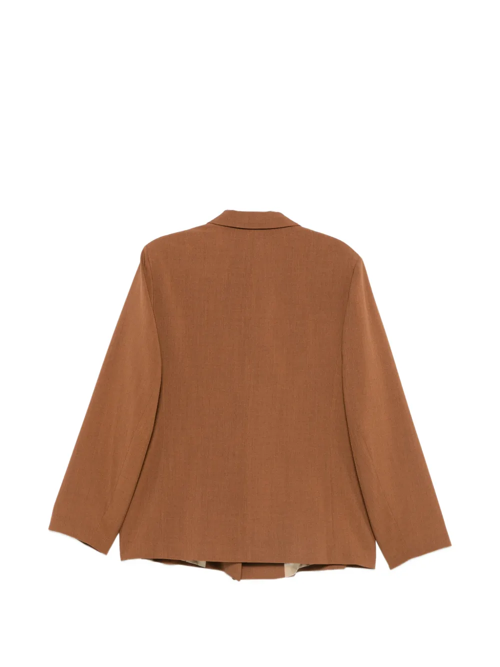 Marina Rinaldi Padana blazer met enkele rij knopen en puntige revers Bruin