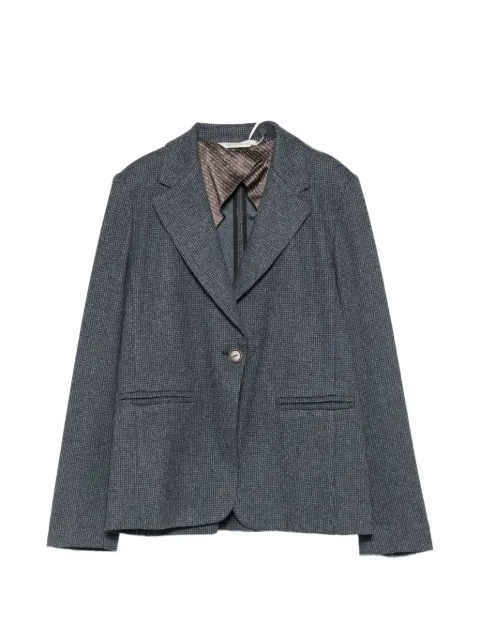 Max Mara houndstooth-pattern single-breasted blazer