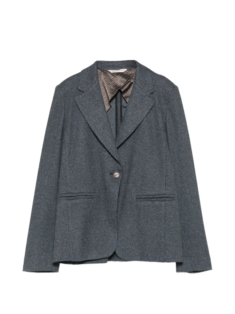Max Mara houndstooth-pattern single-breasted blazer