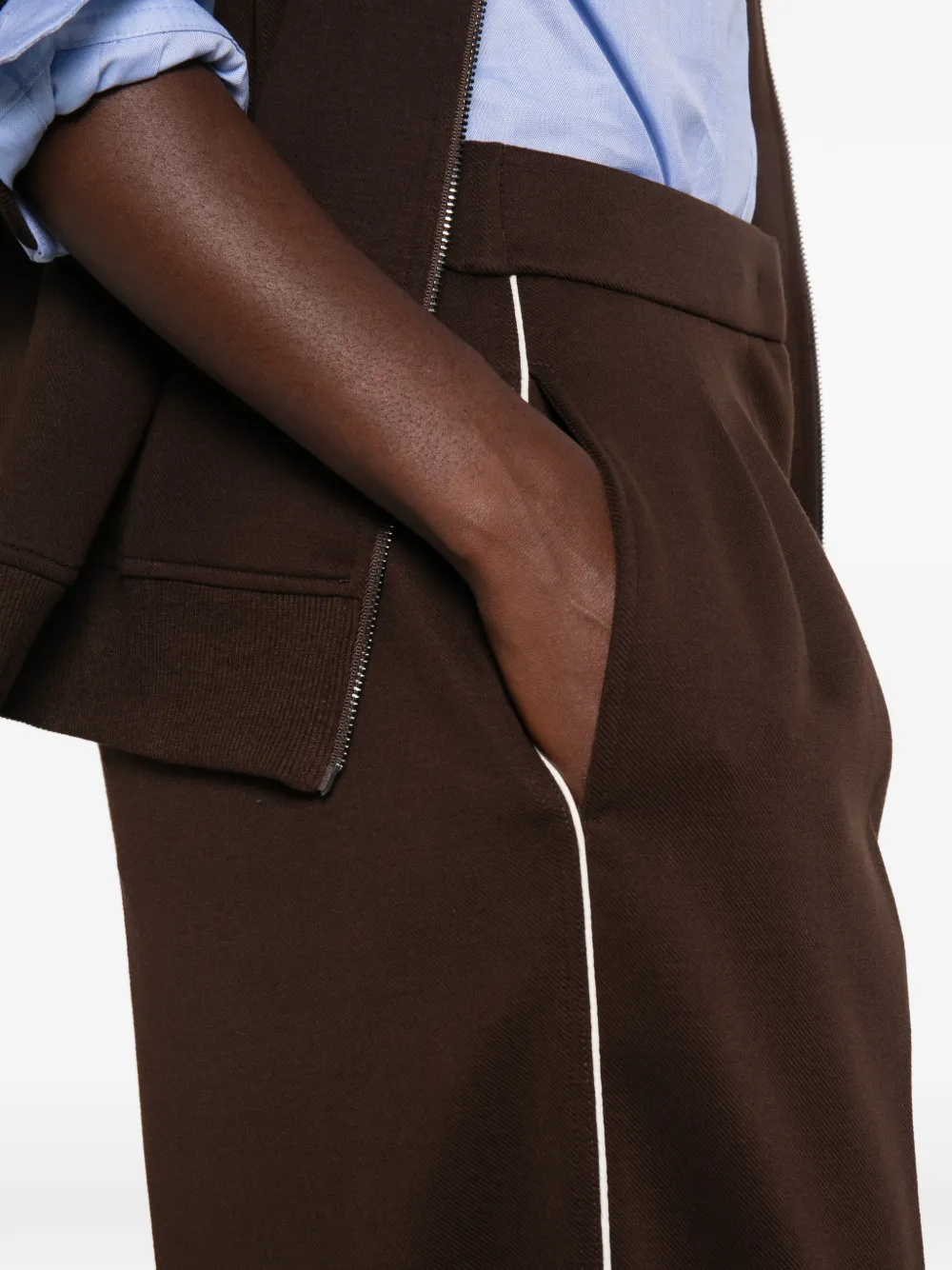Max Mara MMLSponda broek met zijstreep Bruin