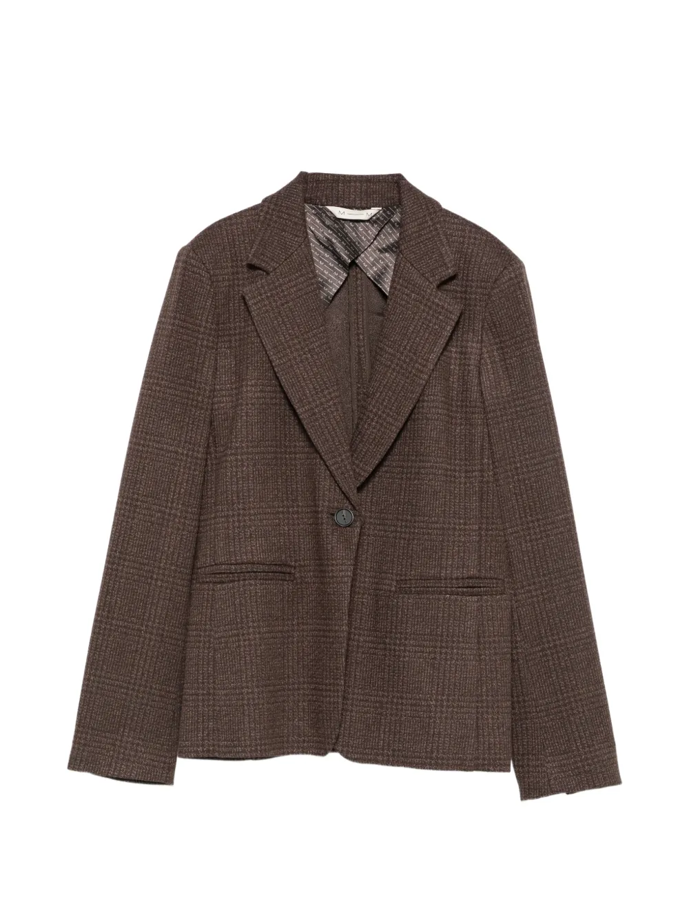 Max Mara check-pattern single-breasted blazer