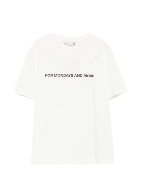 Max Mara playera con eslogan estampado