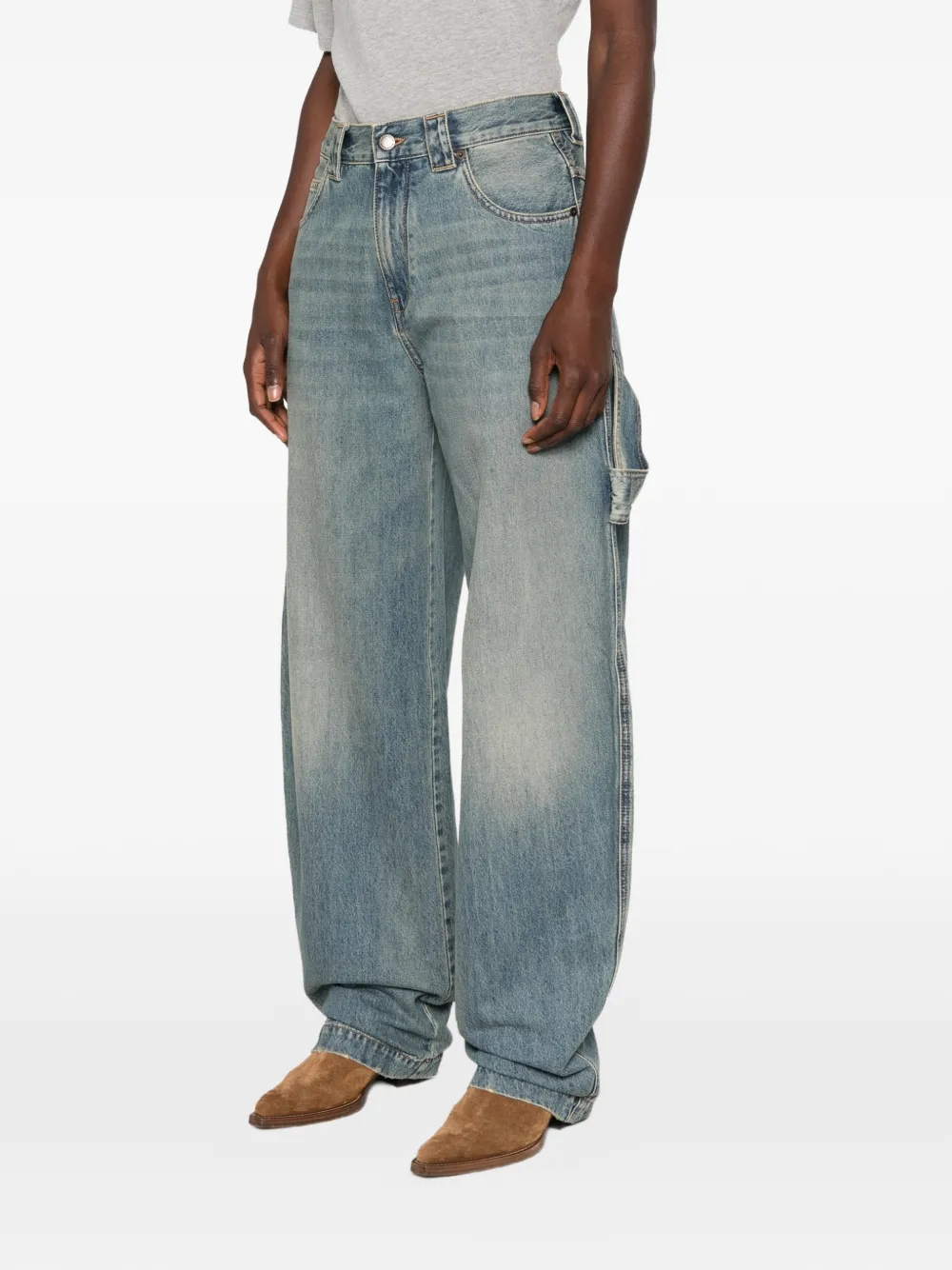 DARKPARK Audrey jeans met vervaagd effect en hamerlus Blauw