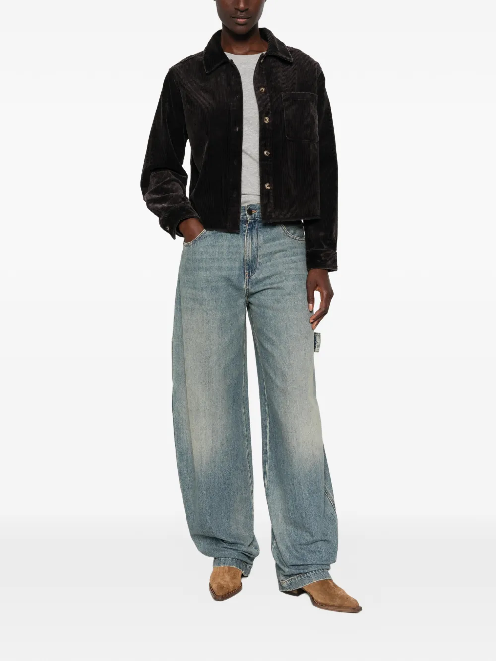 DARKPARK Audrey jeans met vervaagd effect en hamerlus Blauw