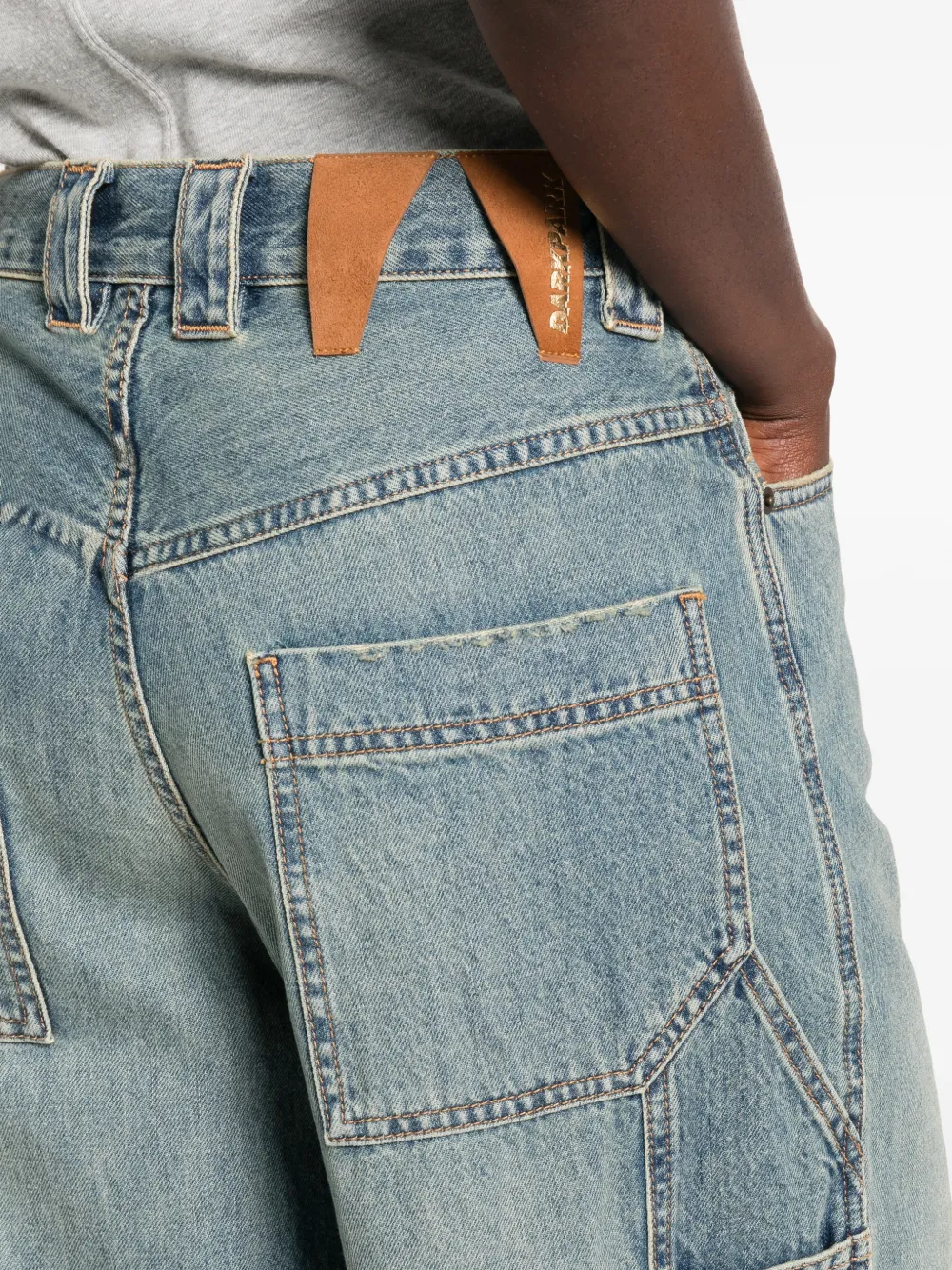DARKPARK Audrey jeans met vervaagd effect en hamerlus Blauw