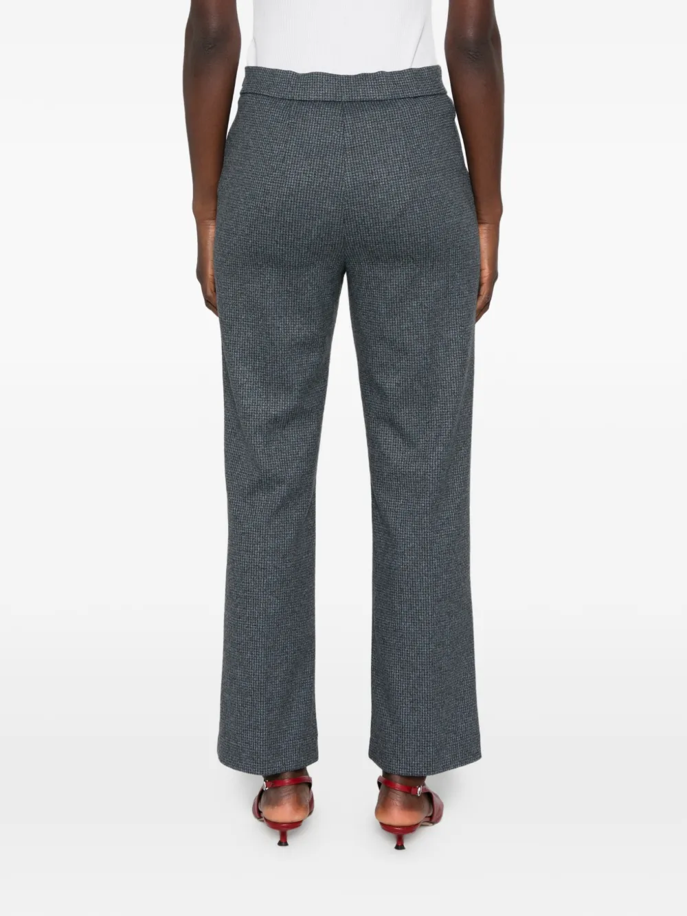 Max Mara MMLDonnola broek met micro-ruit Grijs