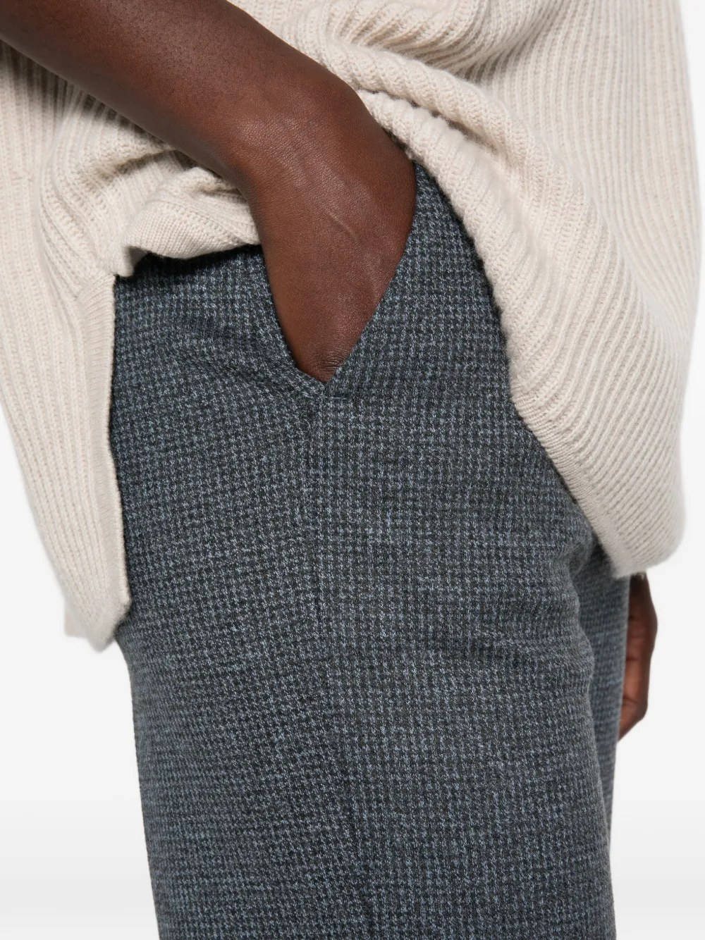 Max Mara MMLDonnola broek met micro-ruit Grijs