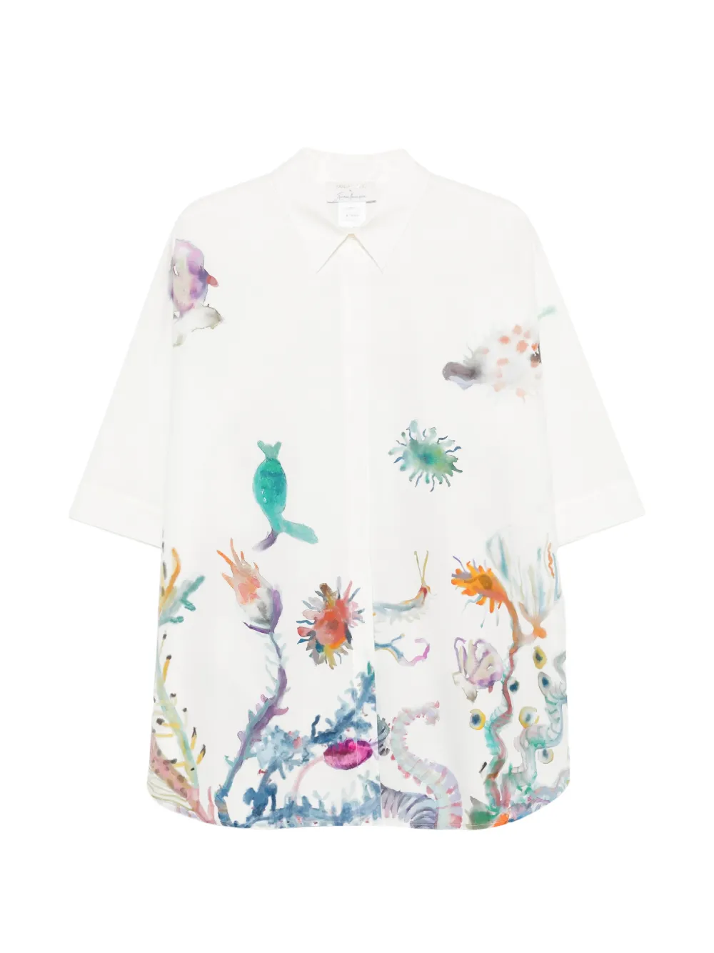 Marina Rinaldi x Teresa Maccapani Mrnalaggio illustrative-print shirt