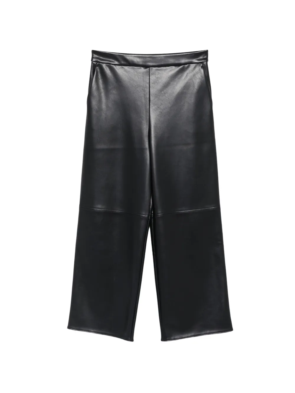 'S Max Mara Amati faux-leather cropped palazzo pants - Blu