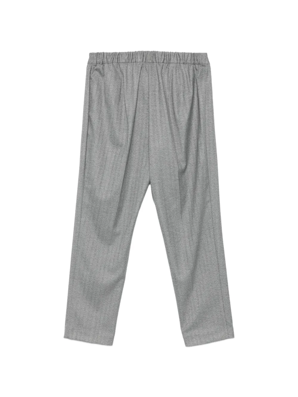 Marina Rinaldi herringbone-pattern elasticated trousers Grijs