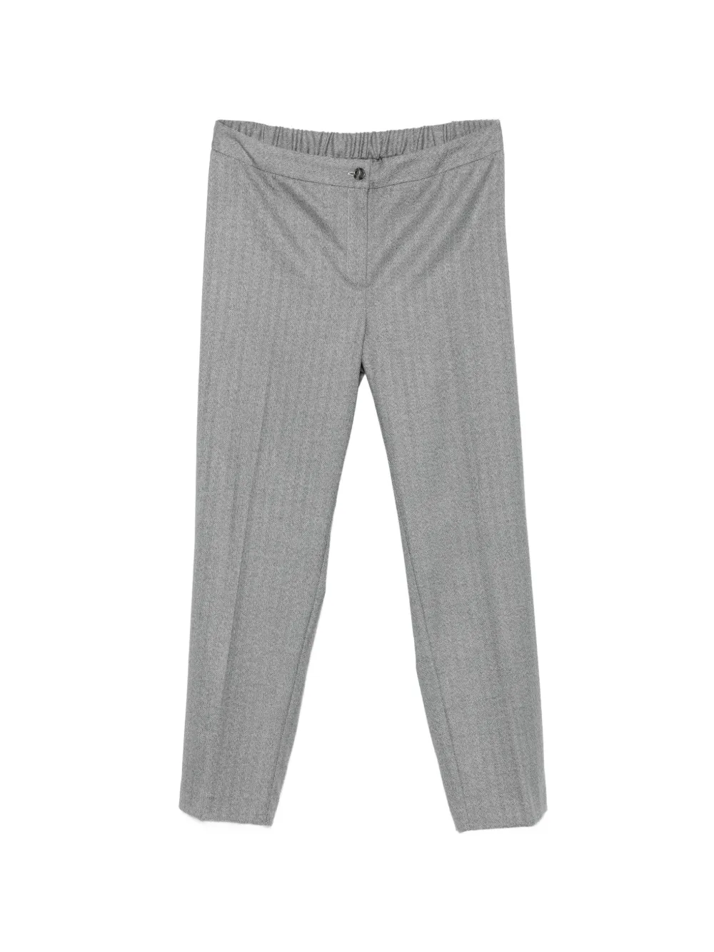 Marina Rinaldi herringbone-pattern elasticated trousers