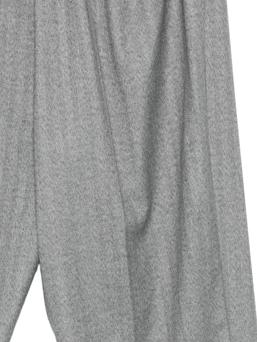 Marina Rinaldi herringbone-pattern elasticated trousers Grijs