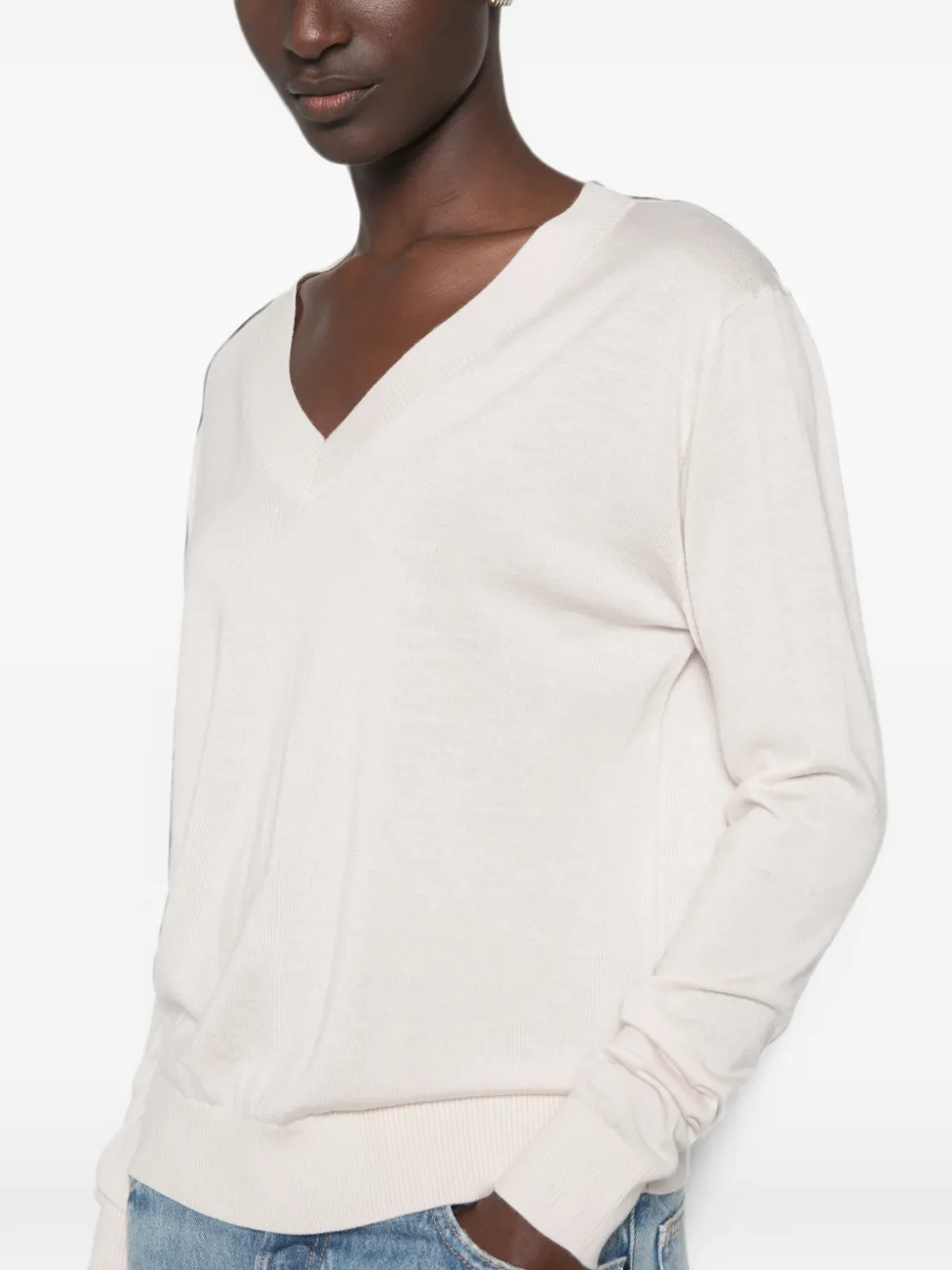Weekend Max Mara Talamo trui met V-hals Wit
