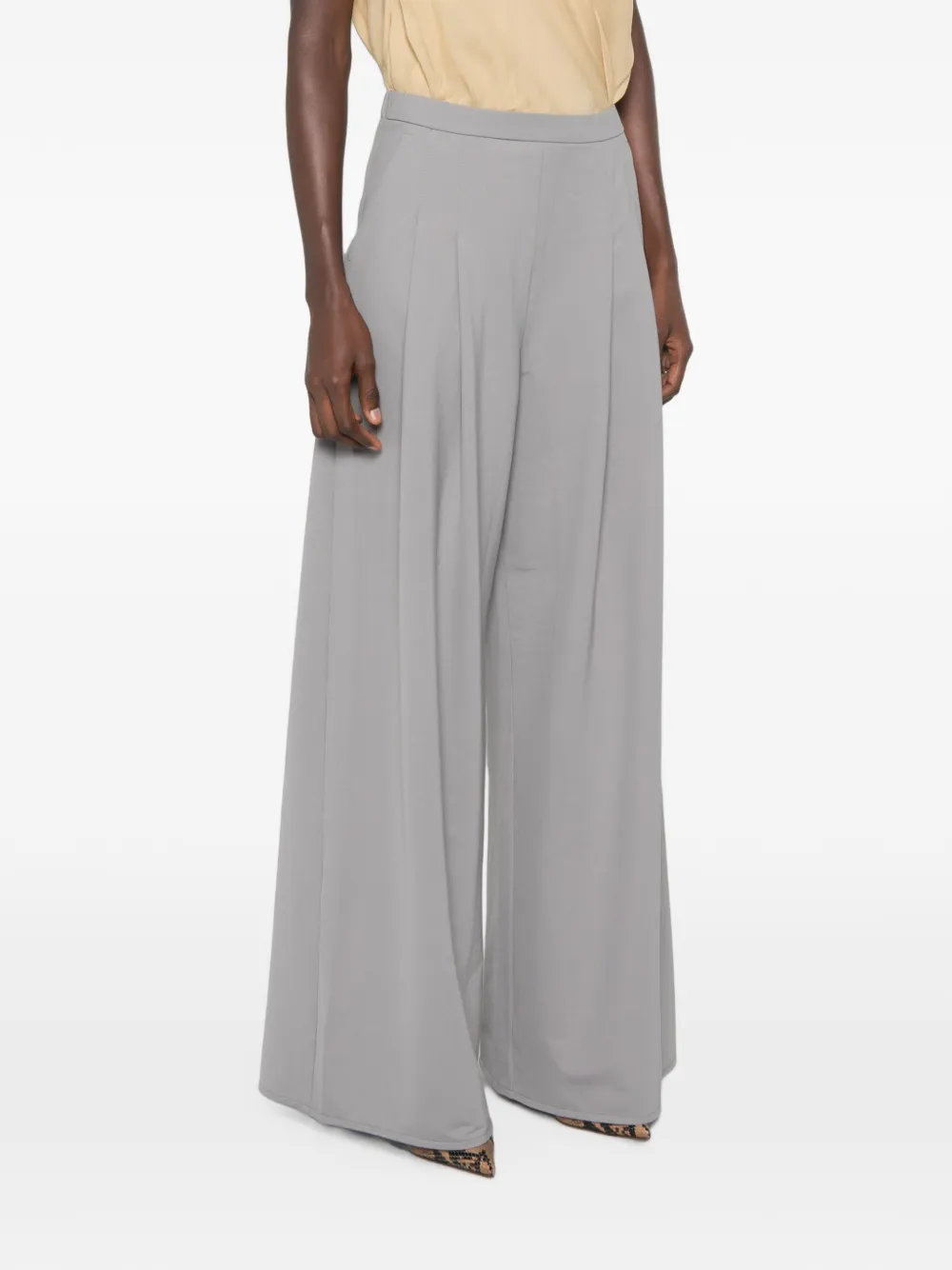 Max Mara Vongola palazzo broek met plooien Grijs