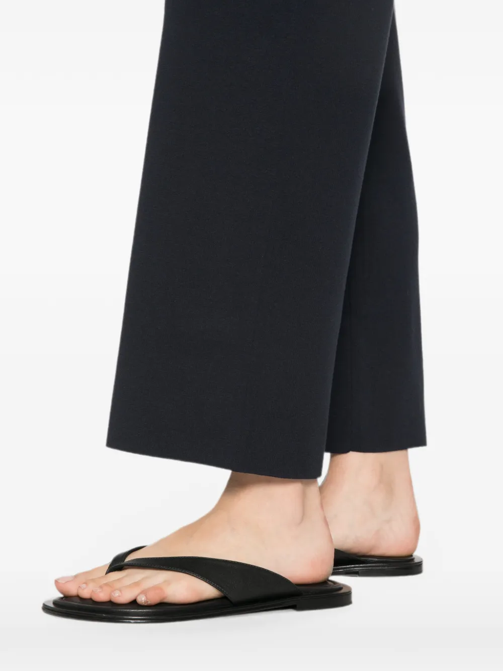 Max Mara Rotondo broek met elastische tailleband en wijde pijpen Zwart