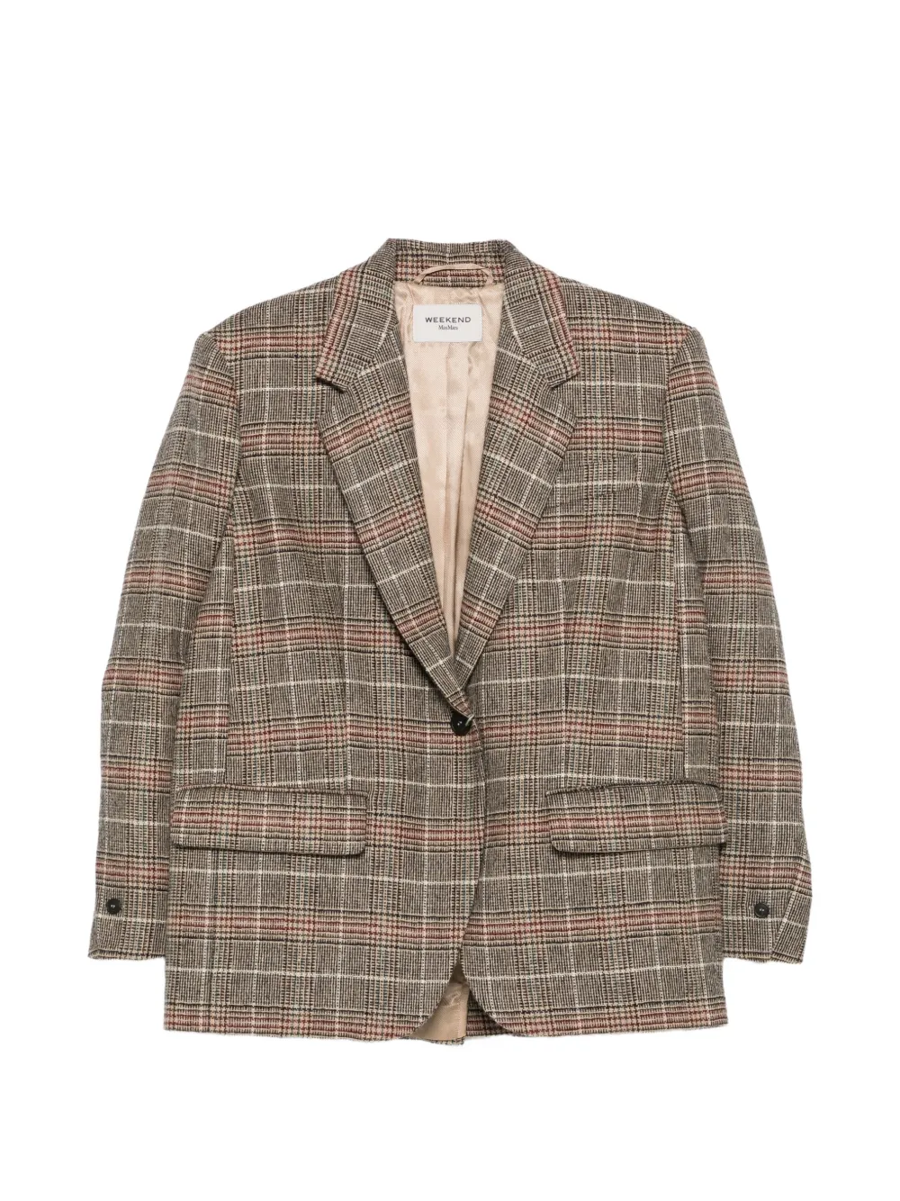 Weekend Max Mara check-pattern single-breasted blazer - Toni neutri