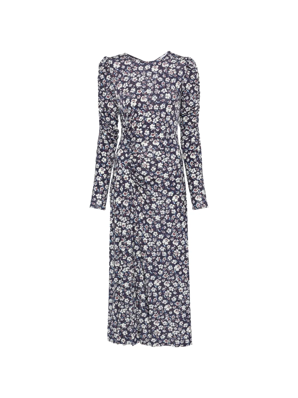 MAR DE MARGARITAS floral-print ruched midi dress