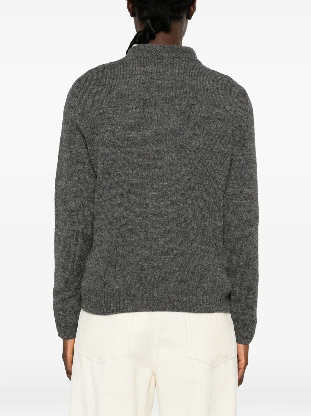 Weekend Max Mara Nitra gebreide trui met konijn-intarsia Grijs