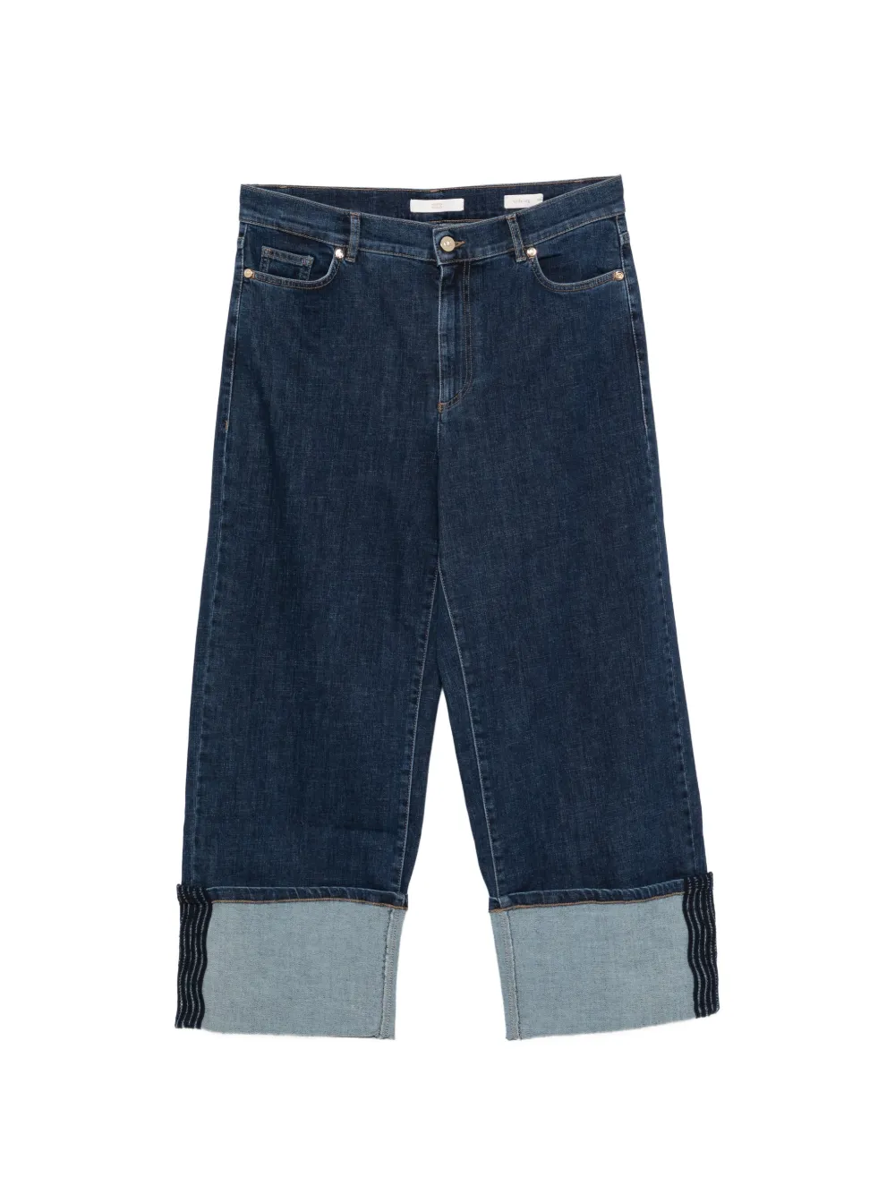 Marina Rinaldi Paste cuffed-hem wide-leg jeans - Blu