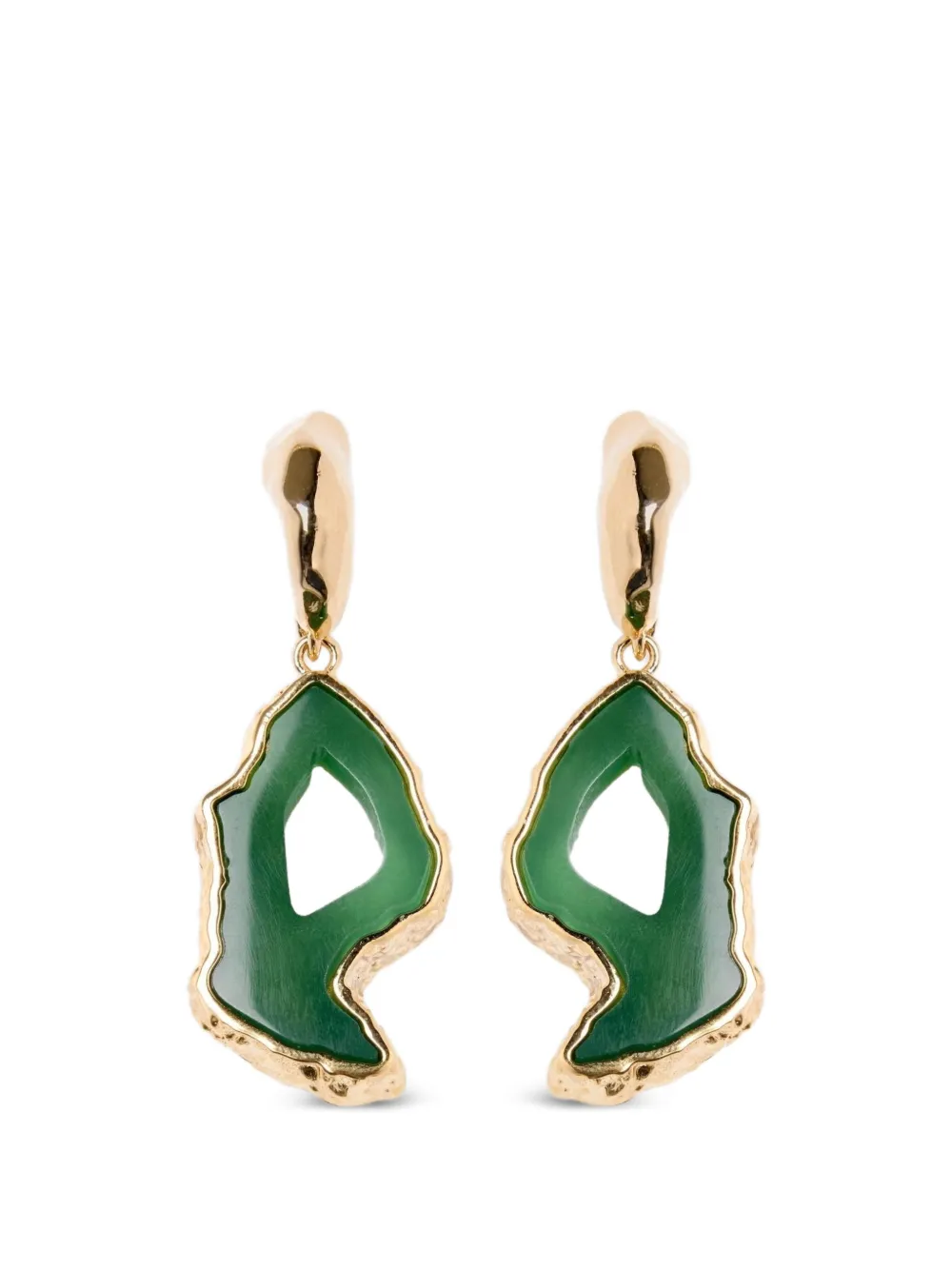 ERDEM stone-pendant drop earrings - Gold