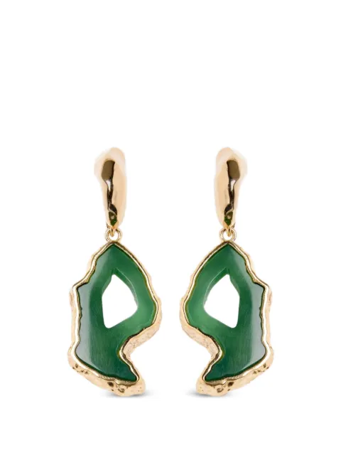 ERDEM stone-pendant drop earrings