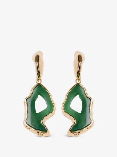 ERDEM stone-pendant drop earrings