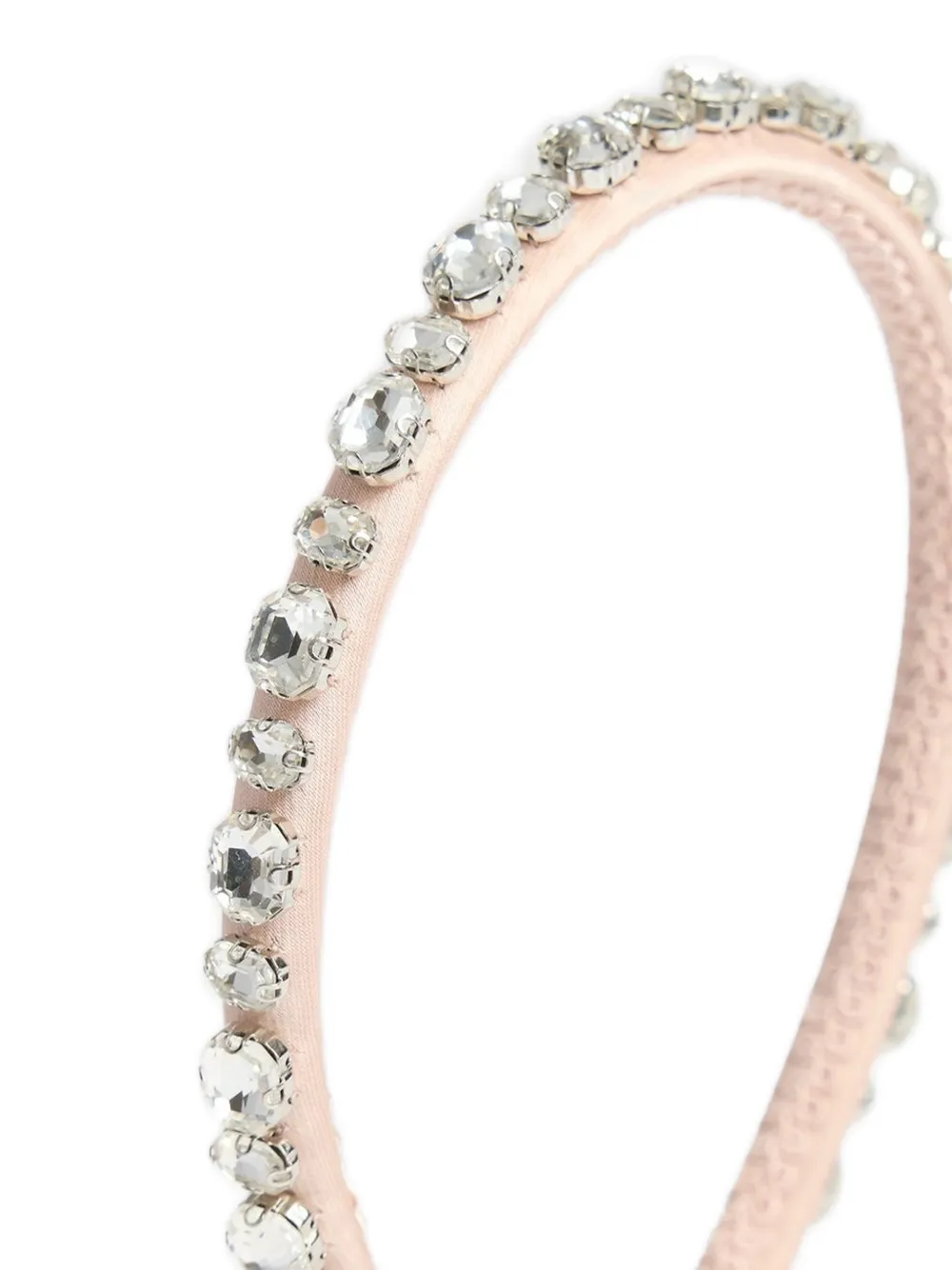 ERDEM crystal-embellished satin headband Roze