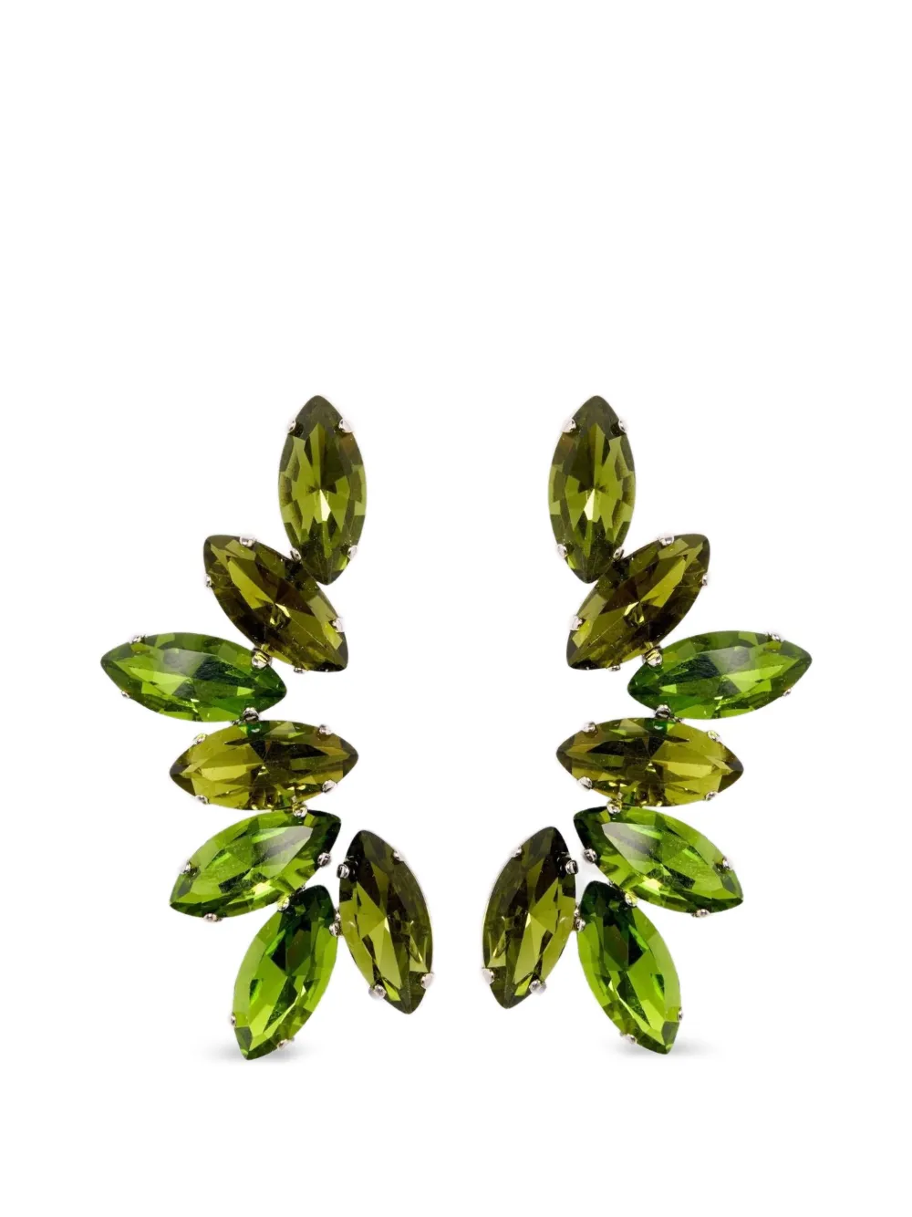 ERDEM crystal-embellishment earrings - Grün