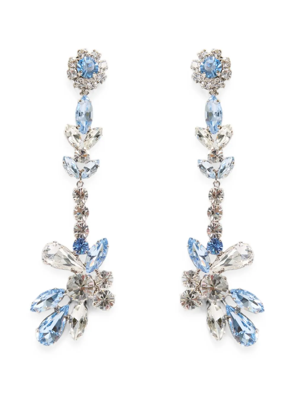ERDEM boucles d'oreilles à ornements en cristal - Argent ERDEM boucles d'oreilles à ornements en cristal - Argent