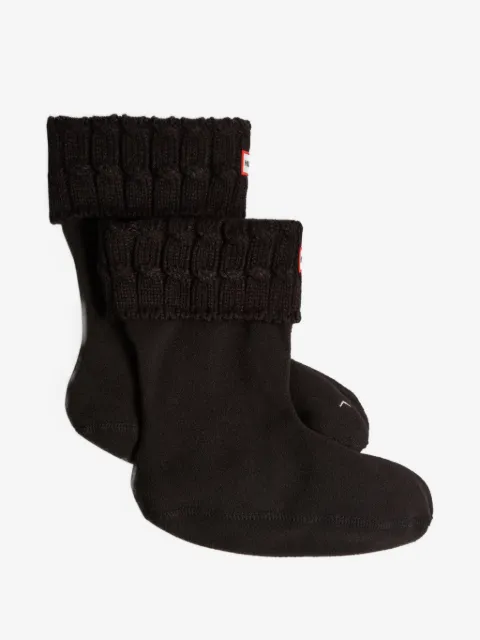 Hunter cable-knit cuff socks