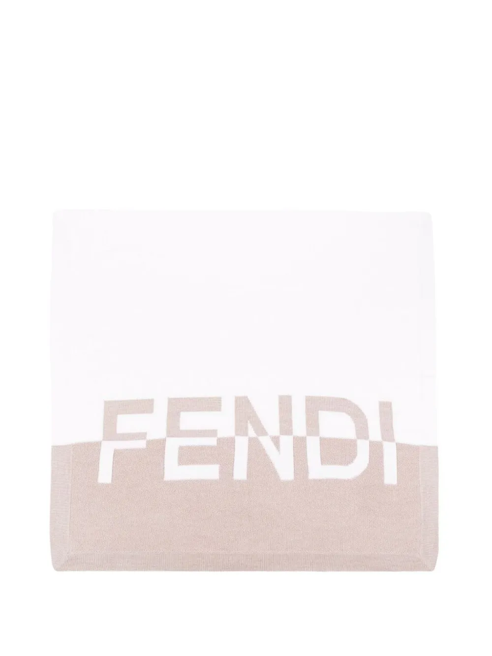 Fendi Kids FF logo-pattern blanket - Bianco