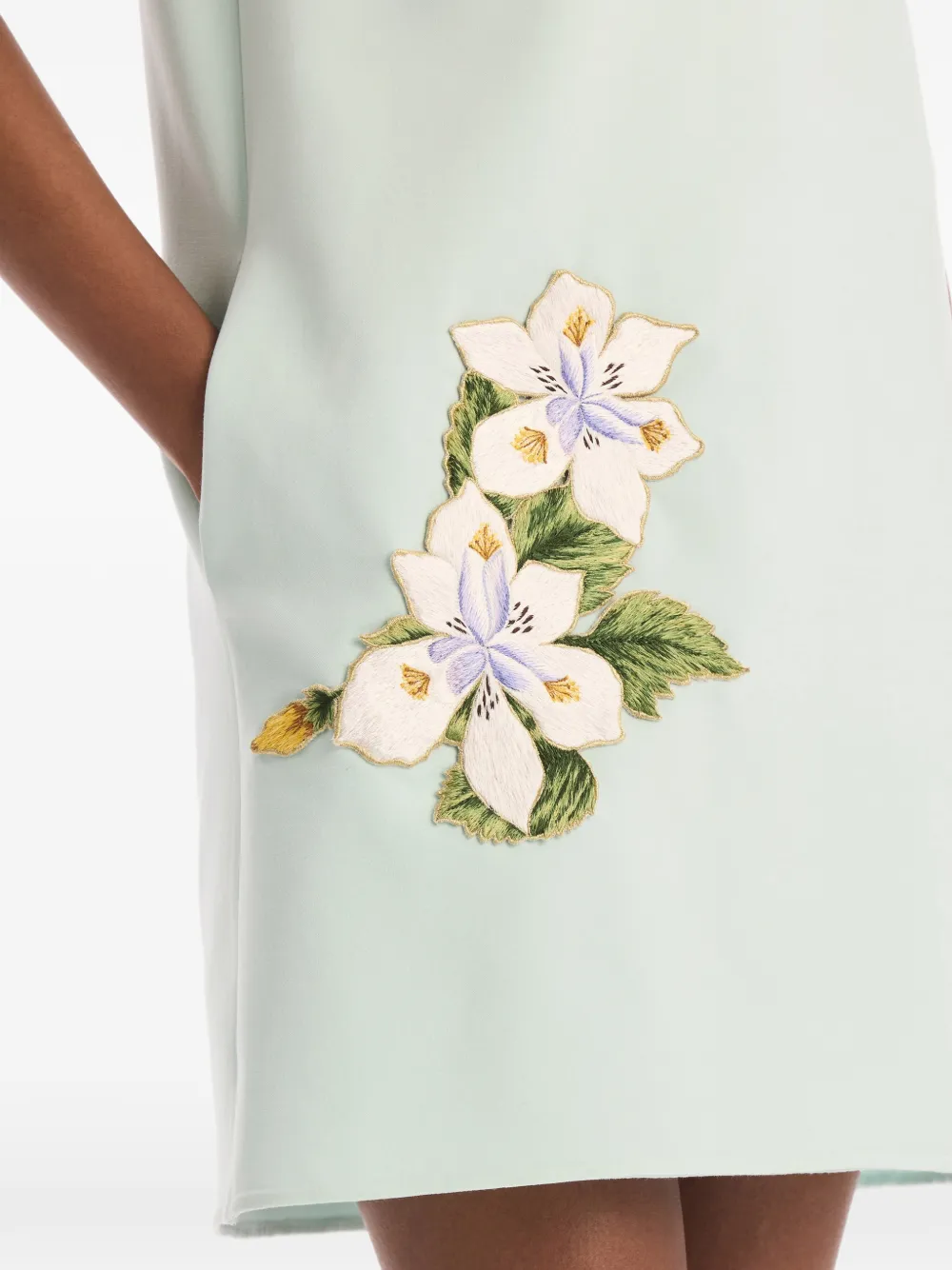 Oscar de la Renta Shiftjurk met gemixte bloemen Blauw