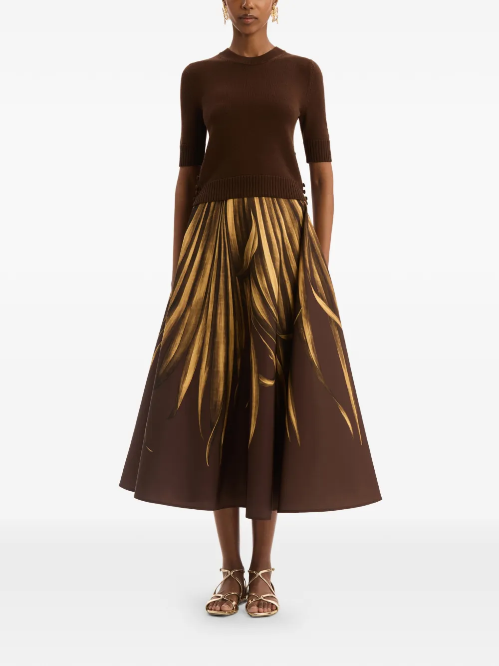 Oscar de la Renta Trui met knoopdetail Bruin