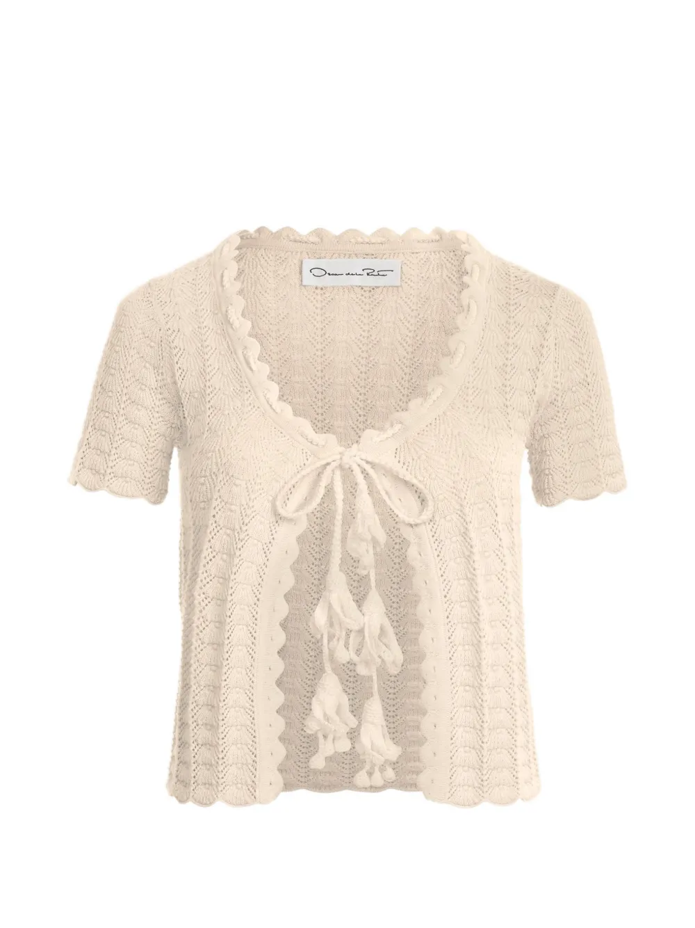 Oscar de la Renta Cardigan traforato - Toni neutri