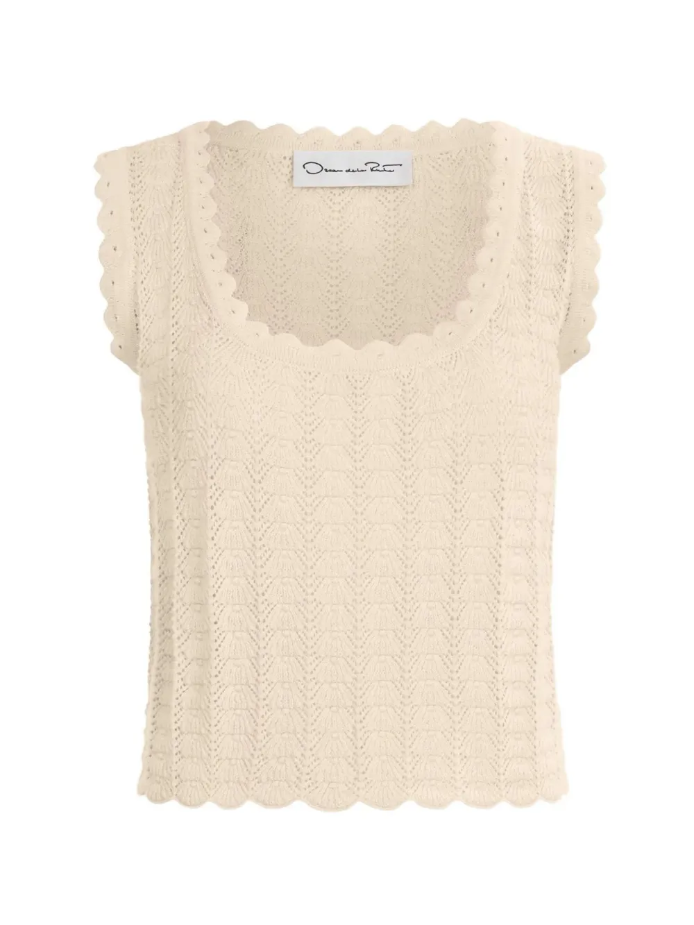 Oscar de la Renta Pointelle Tanktop - Nude