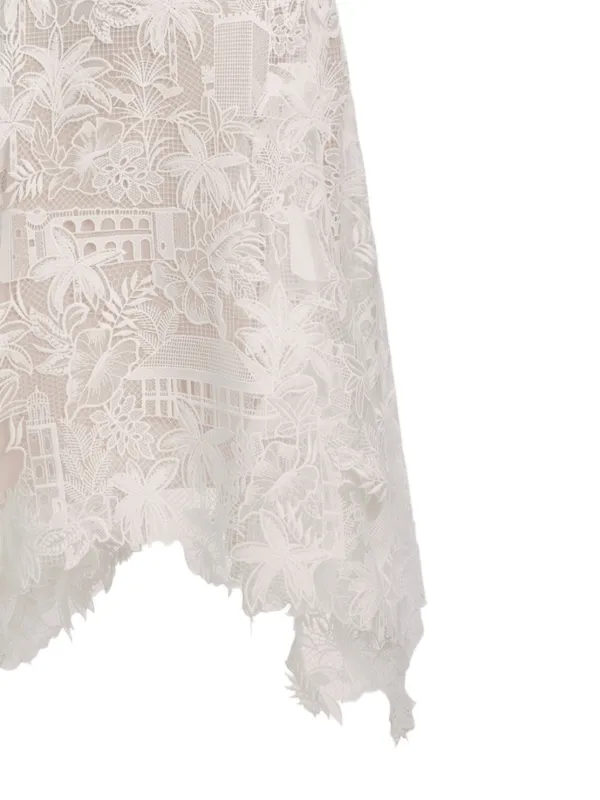 oscar de la renta white lace dress Oscar De La Renta Bridesmaid Dresses Iconic Oscar De La Renta Floral Wedding Dress Top