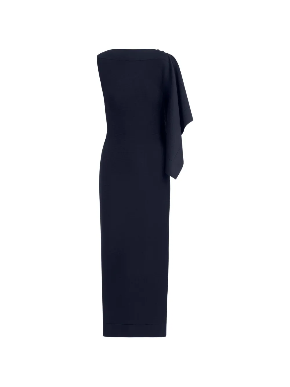 Oscar de la Renta Abito in maglia con spilla a forma di ibisco - Blu