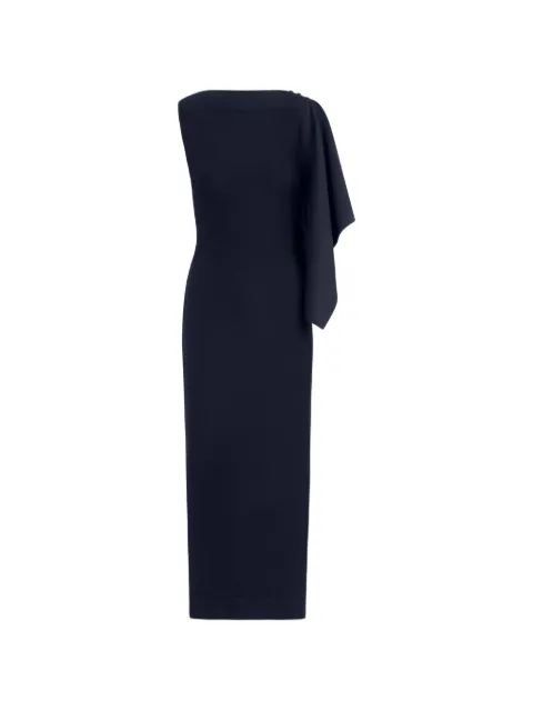 Oscar de la Renta hibiscus brooch knit dress