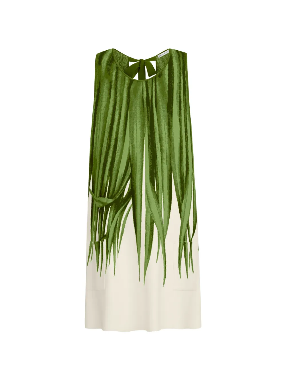 Oscar de la Renta palm leaves jacquard shift dress - Verde