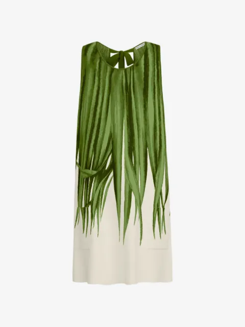 Oscar de la Renta palm leaves jacquard shift dress