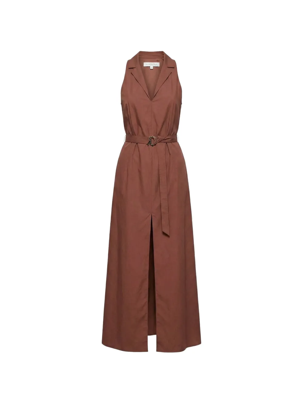 Patrizia Pepe belted sleeveless dress - Marrone